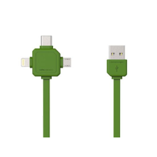 Allocacoc 3az1-ben USB kábel zöld (9003GN/USBC15) kábel és adapter