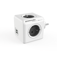Allocacoc PowerCube Original 4-es elosztó dupla USB töltőporttal (2202GY/FROUPC) hosszabbító, elosztó