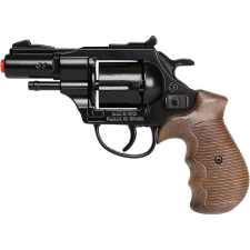 Alltoys Gold Collection Rendőrségi revolver, fekete, fém, 12 töltényes katonásdi