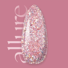  Allure G003 Floral prémium rózsaszín csillámos effekt gél lakk 10ml lakk zselé