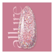 Allure G003 Floral prémium rózsaszín csillámos effekt gél lakk 10ml lakk zselé