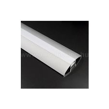  ALP-021 Aluminium íves profil ezüst, LED szalaghoz, opál burával világítás