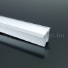  ALP-031 Aluminium U profil ezüst , LED szalaghoz gipszkartonba, opál burával