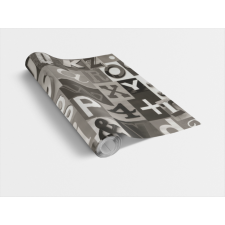 ALPHA BLACK / fekete szürke betűk 45cm x 15m öntapadós tapéta tapéta, díszléc és más dekoráció
