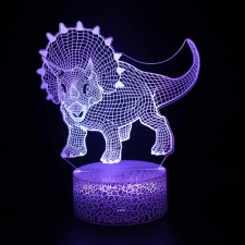 AlphaOne 3d Dinós Led Lámpa - Triceratops világítási kellék