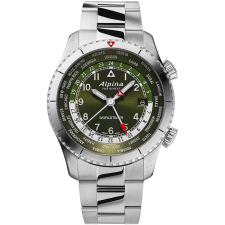 Alpina AL-255GR4S26B Startimer Pilot Worldtimer Mens Watch 41mm 10ATM, karóra