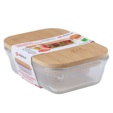 Alpina üveg ételtároló bambusz fedővel 590ml 17x12,3x5,9cm papírárú, csomagoló és tárolóeszköz