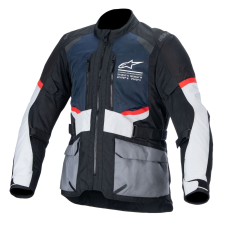 Alpinestars Andes Drystar 2024 motoros kabát sötétkék-fekete-világosszürke motoros kabát