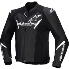 Alpinestars Faster 3 Airflow motoros bőrkabát fekete-fehér motoros kabát