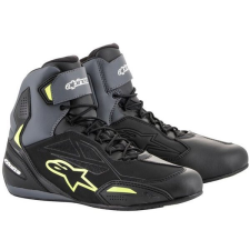 Alpinestars FASTER-3 DRYSTAR Cipő, fekete/ szürke/ fluo sárga, 2025, mérete 42 motoros csizma