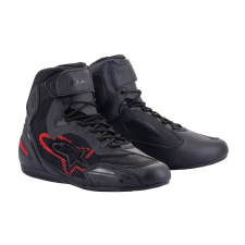Alpinestars Faster-3 Rideknit motoros csizma fekete-sötétszürke-piros motoros csizma