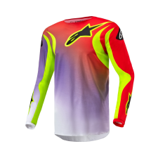 Alpinestars Fluid Lucent 2024 motokrossz mez fehér-lila-piros-fluo sárga-fekete motocross mez