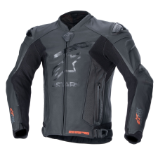 Alpinestars GP Plus R 4 Rideknit bőr motorkerékpár kabát fekete motoros kabát