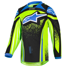 Alpinestars Racer Nomur gyerek motokrossz mez sötétkék-fluo sárga-fekete motocross mez