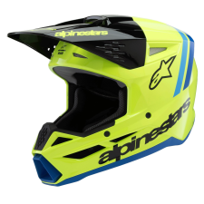 Alpinestars S-M3 RADIUM 2025 gyerek motokrossz bukósisak fluo sárga-fekete-kék bukósisak