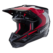 Alpinestars S-M5 Honda kollekció 2024 motokrossz bukósisak fekete-piros-szürke bukósisak