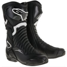 Alpinestars S-MX 6 motorkerékpár csizma fekete-fehér motoros csizma
