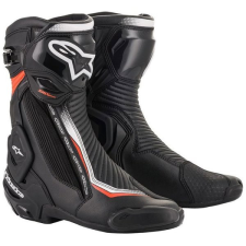 Alpinestars SMX PLUS 2, fekete/fehér/fluo piros, 2025, mérete 37 motoros csizma