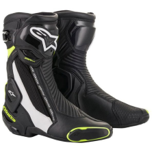 Alpinestars SMX PLUS 2, fekete/fehér/sárga fluo, 2025, 46-os méret motoros csizma