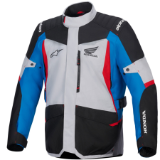 Alpinestars ST-1 Waterproof Honda kollekció motoros kabát szürke-kék-fekete-piros motoros kabát