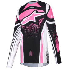 Alpinestars Stella Techstar Nomur női motokrossz mez fekete-fehér-rózsaszín motocross mez