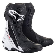 Alpinestars Supertech R 2024 motoros csizma fekete-fehér motoros csizma