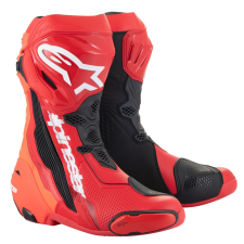 Alpinestars Supertech R motoros csizma fluo piros-piros motoros csizma