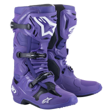 Alpinestars Tech 10 2024 motoros csizma lila-fekete-fehér motoros csizma