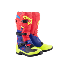 Alpinestars Tech 3 csizma piros / kék / neon sárga 49 motoros csizma