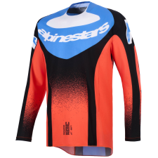 Alpinestars Techstar Knif motokrossz mez narancssárga-fekete-kék motocross mez