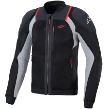 Alpinestars TROOP-AIR PRO motoros kabát fekete-világosszürke-piros motoros kabát