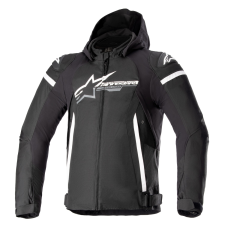 Alpinestars Zaca Waterproof motoros dzseki fekete-fehér motoros kabát