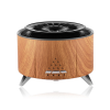  ALQUALITY® Illóolaj-diffúzor aromaterápiával és párásítóval – Modern modell meleg fénnyel, távirányítóval, USB-vel, 350 ml-es tartállyal, 2/5/8 órás programozással, natúr fa színben