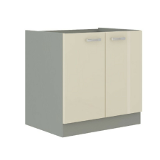  Alsó mosogató szekrény, magas fényű bézs, PRADO 80 ZL 2F BB bútor