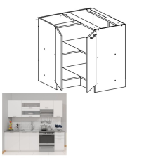  Alsó sarokszekrény, fehér, FABIANA S-90N bútor