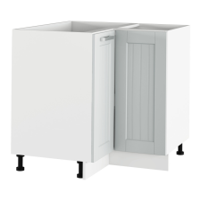  Alsó sarokszekrény, világosszürke/fehér, univerzális, JULIA TYP 62 bútor