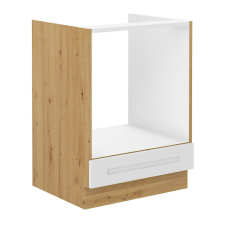  Alsó szekrény beépített tűzhelyhez, fehér/artisan tölgy, LULA 60 D GAZ BB bútor