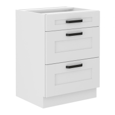  Alsó szekrény, fehér, LULA 60 D 3S BB bútor