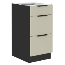  Alsó szekrény, kasmír/fekete, ARAKA 40 D 3S BB bútor