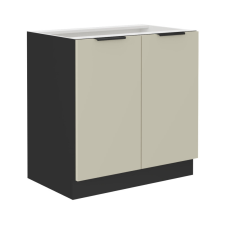  Alsó szekrény, kasmír/fekete, ARAKA 80 D 2F BB bútor