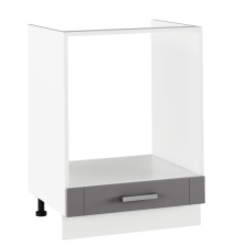  Alsó szekrény tűzhelyre, sötétszürke/fehér, JULIA TYP 58 bútor