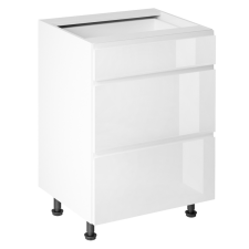  Alsószekrény, fehér/fehér extra magasfényű HG, AURORA D60S3 bútor
