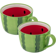 Altom Kerámia jumbo bögrék Tropicana dinnye 470ml, 2 db, piros bögrék, csészék