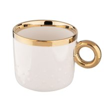 Altom Palazzo dots Porcelán bögre, fehér 350 ml, bögrék, csészék
