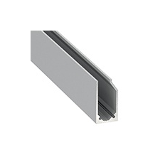 Alu Type-I6 Alu profil üvegszorító profil ezüst - világító plexi / üveg tábla készítése világítási kellék
