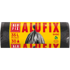 ALUFIX Szemeteszsák, 35 l, 30 db, 49x60 cm, 8 µ, ALUFIX Economy , fekete tisztító- és takarítószer, higiénia