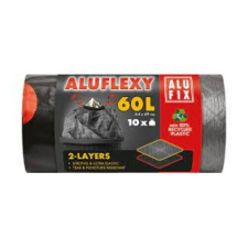 ALUFIX Szemeteszsák ALUFIX Aluflexy húzófüles 2 rétegű 60L 10 db/tekercs tisztító- és takarítószer, higiénia
