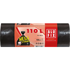 ALUFIX Szemeteszsák, mega erős, 110 l, 10 db, ALUFIX (KHK961) tisztító- és takarítószer, higiénia