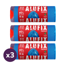 ALUFIX Szemeteszsák zárószalaggal, 60 liter (3x15 db) tisztító- és takarítószer, higiénia