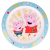 Alum Peppa malac műanyag tányér, Kindness Counts, kék-fehér (41247)